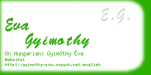 eva gyimothy business card